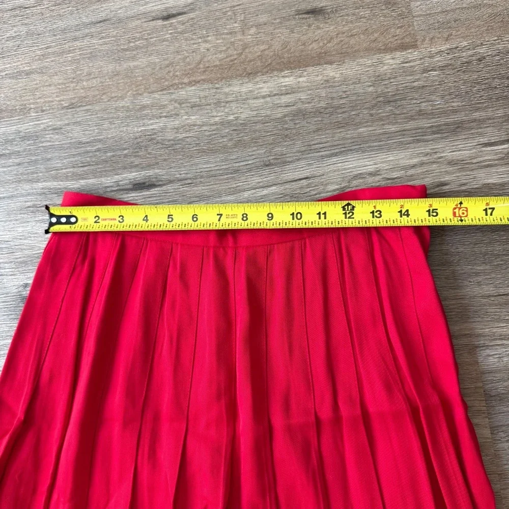 David Brooks Pleated Skirt Maxi Vintage 80s‎ | Red | Womens Size 12
